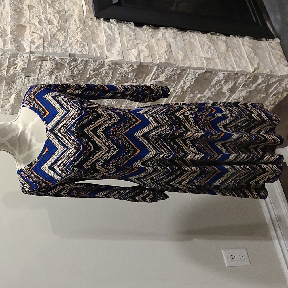NWT Nina Leonard Pattern 3/4 sleeve dress